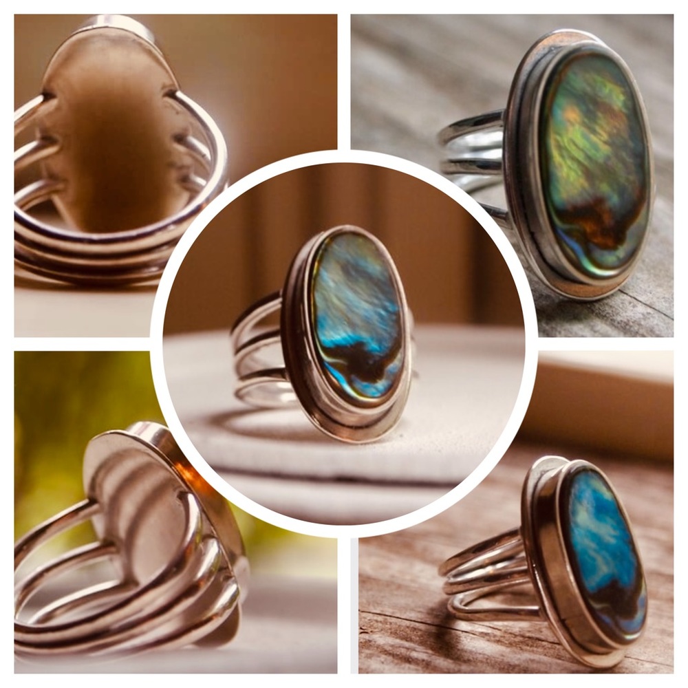 ❤️SOLD❤️Abalone Shell statement ring